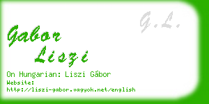 gabor liszi business card