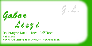 gabor liszi business card